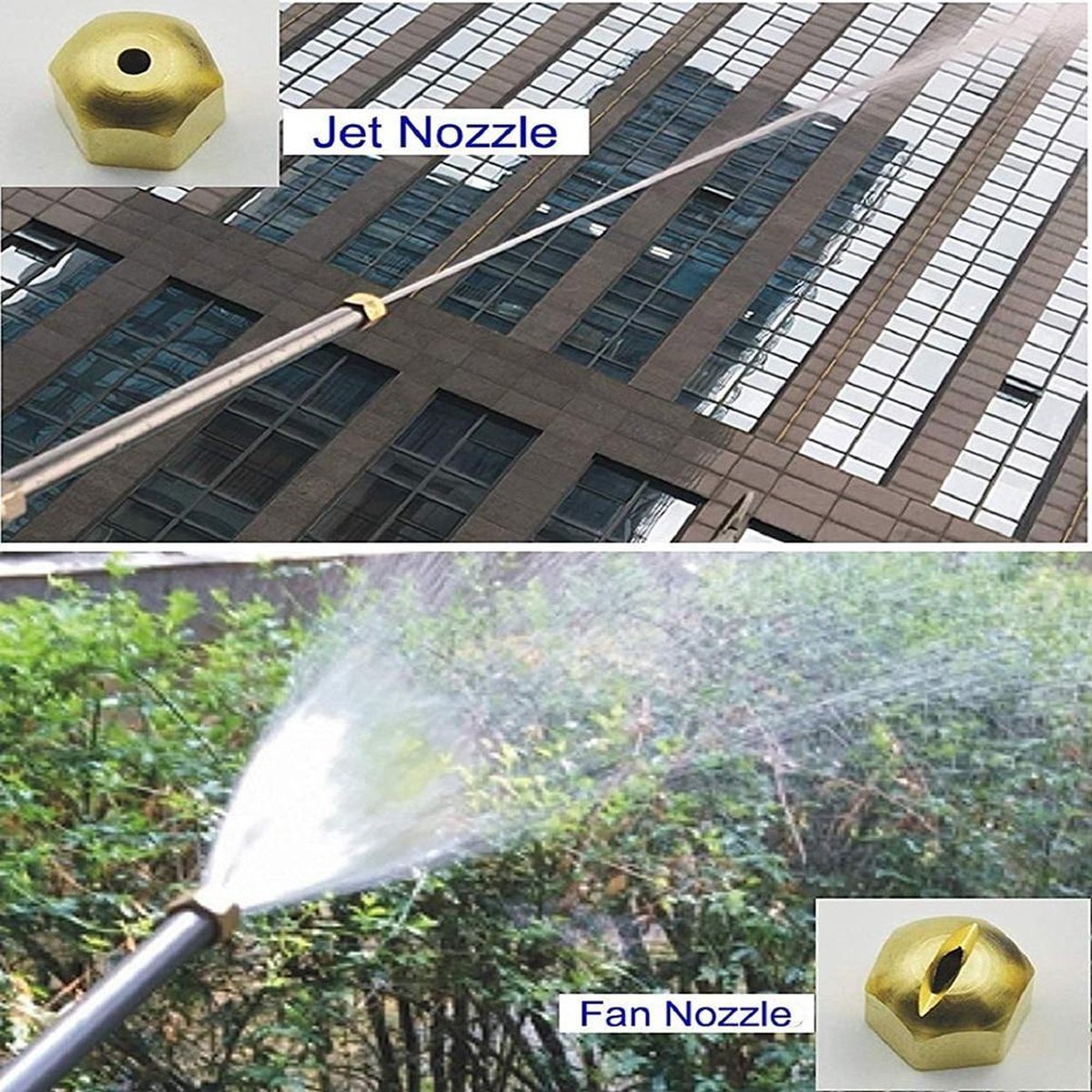 Merkloos Hogedruk-waterjet-Waterspuit-tuinslang | Spuitpistool Aansluiting Op Tuinslang | Hogedruk Waterpistool, Bevestiging Voor Tuinsproeier- Auto Wassen- Terras/tuin Reiniger