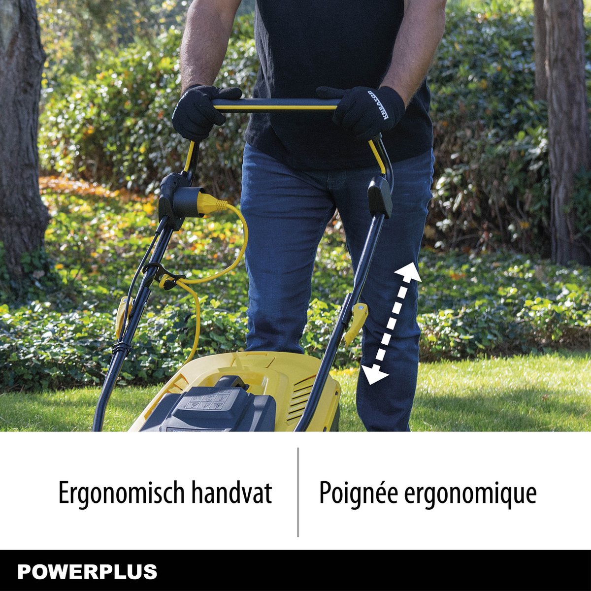  Powerplus POWXG6281 Elektrische Grasmaaier - Grasmachine Voor Middelgrote En Grote Tuin - 2000W - Maaibreedte 420mm - Verstelbare Maaihoogte - Mulching Functie - Incl. 40L Opvangbak