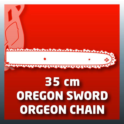  Einhell Elektrische Kettingzaag GH-EC 1835 (1800 Watt - 325 Mm Zaaglengte - Oregon-ketting En Kwaliteitszwaard - Terugslagbescherming En Kettingvangbout)
