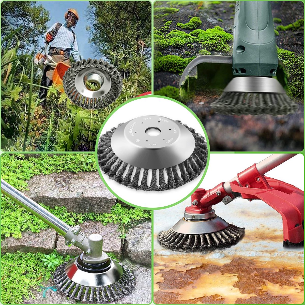 Merkloos SlimShop Onkruidborstel - Bosmaaier Grastrimmer - Onkruid - Onkruidkrabber - Voegenborstel - Onkruidverwijderaar - Max 10.000 Toerental P/m - 20CM