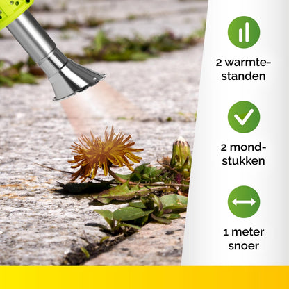  Kinzo Garden Onkruidbrander - 2000W - Tot 650°C - Multifunctioneel - Elektrisch - Milieuvriendelijk