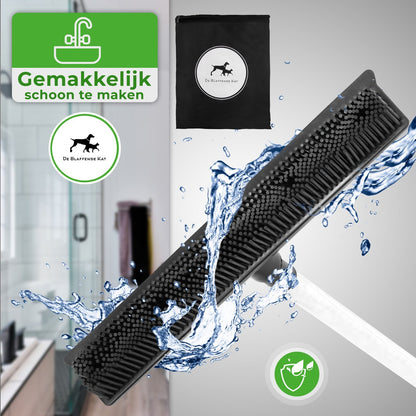  De Blaffende Kat 2 In 1 Rubberen Bezem – Bezem Binnen &amp; Buiten – Vloerwisser Met Steel - Vloertrekker – Veger - Extra Lang 160cm