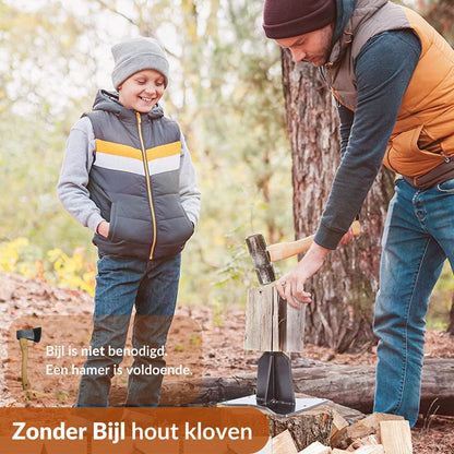  Miseru Houtklover – Geen Bijl Nodig – No Axe - Houtsplijter – Houtkliever – HANDMADE In Holland - Houtklover Voor Aanmaakhout – Metaal