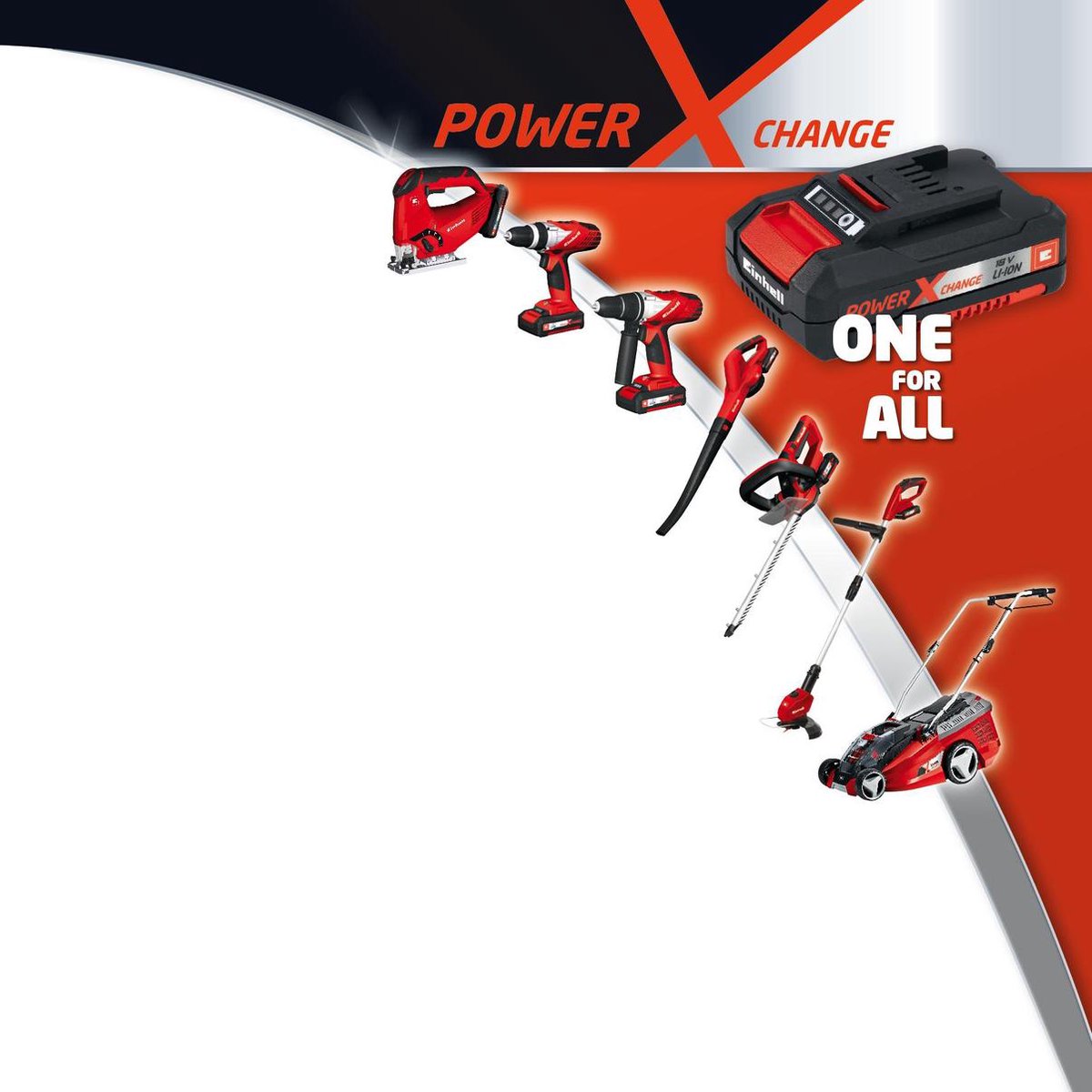  Einhell Accu Heggenschaar GE-CH 1846 Li-Solo Power X-Change (Li-Ion - 18 V - 46 Cm Zaaglengte - 15 Mm Tandafstand - Ergonomische Handgreep - Zonder Accu En Lader)