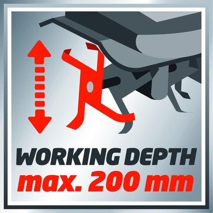  Einhell Accu Grondfrees GE-CR 30 Li-Solo Power X-Change (Li-Ion - 36 V - 30 Cm Werkbreedte - 20 Cm Werkdiepte - Robuuste Hakmessen - 2-punts Veiligheidsschakelaar - Zonder Accu En Lader)