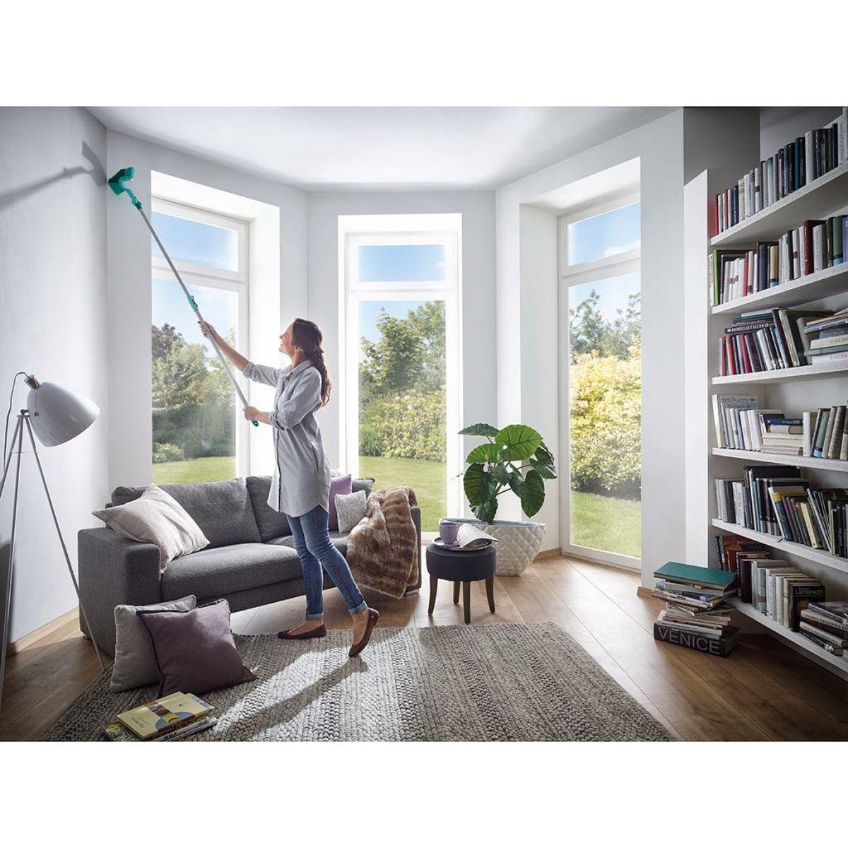 Leifheit Stofbezem Dusty Met Telescoopsteel