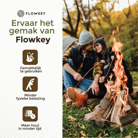  Flowkey® Houtklover XL - Houtsplijter Bijl - Houtkliever Kloofwig Gietijzer - Voor Hout &amp; Aanmaakhout - Inclusief Gratis Bevestigingsset