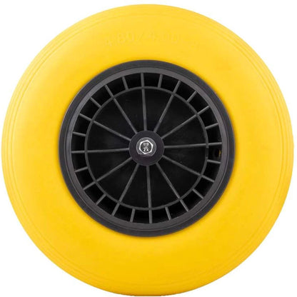Merkloos Kruiwagenwiel Anti Lek - 4.80/4.00-8 - Massief PU Band - Lekvrij Wiel Met 130mm As - Kruiwagenband 4.80/400 Voor Kruiwagen