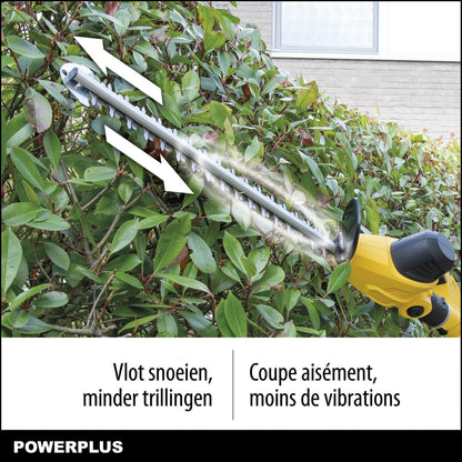  Powerplus POWXG2043 Elektrische Heggenschaar - 750W - Snoeien En Knippen - Zwaardlengte 570mm - Mesafstand 24mm - Telescopisch - Draaibaar Handvat - Haagschaar Voor Tuinonderhoud