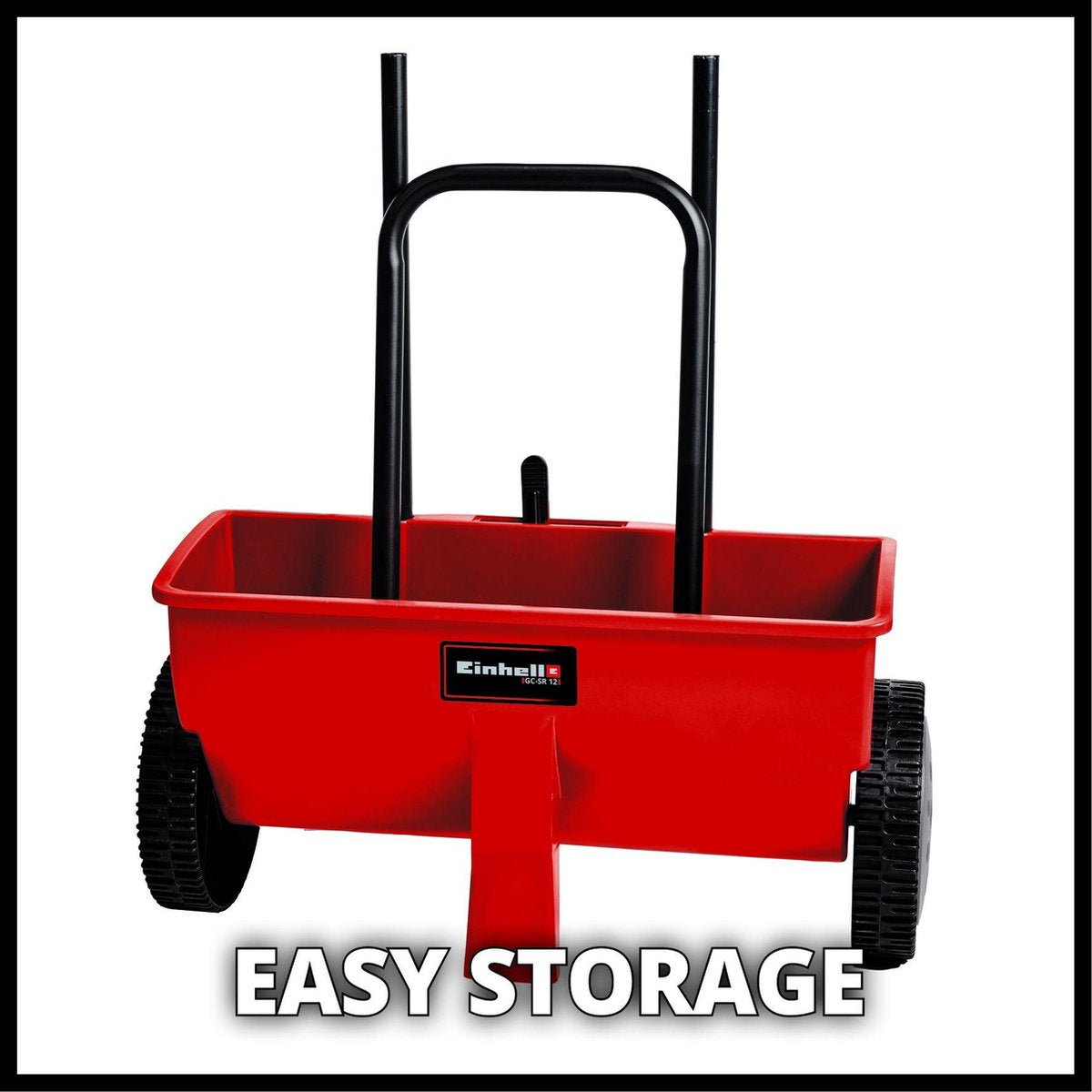  Einhell Strooiwagen GC-SR 12 (12 L - 45 Cm Strooibreedte - Dubbele Duwstang - Kliksluiting Aan Beide Zijden - Verstelhendel - Corrosiebestendige Rol - Behuizing Van Breukvast Kunststof)