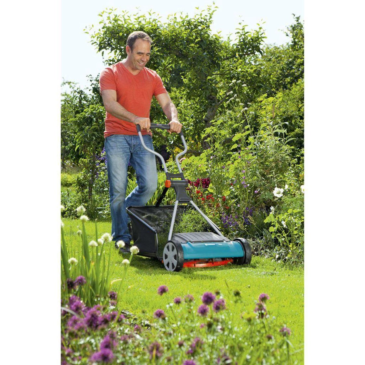  GARDENA - Kooimesmaaier 400C - Grasmaaier - Maaibreedte 40 Cm - Gazons Tot Ca. 250 M²