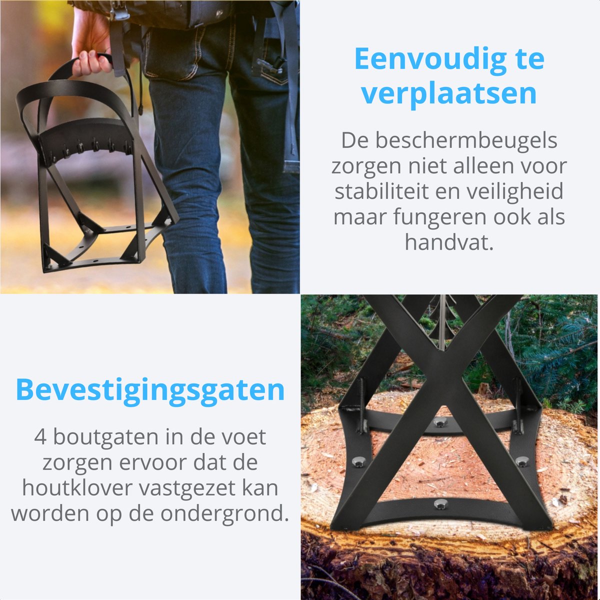  Zenzee - Houtklover - Houtsplijter - Houtkliever - Staal