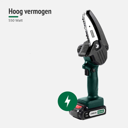  Mardin Mini Kettingzaag - Snoeizaag - Kettingzaag - Kettingzaag Electrisch Met 2 Accu - Inclusief Koffer - 1 Extra Accu - Groen