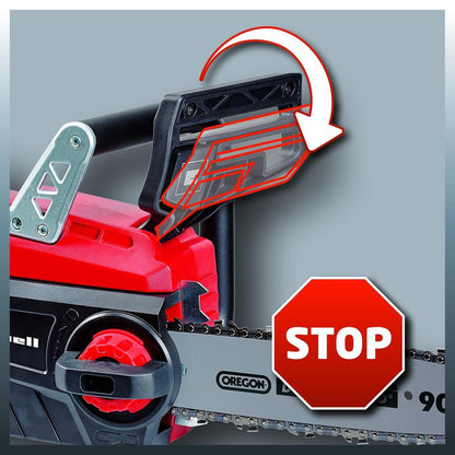  Einhell Accu Kettingzaag GE-LC 18 Li-Solo Power X-Change (Li-Ion, 18 V, 25 Cm Zwaardlengte, 23 Cm Snijlengte, Terugslagbescherming, Kettingvangbout, Zonder Accu En Lader)