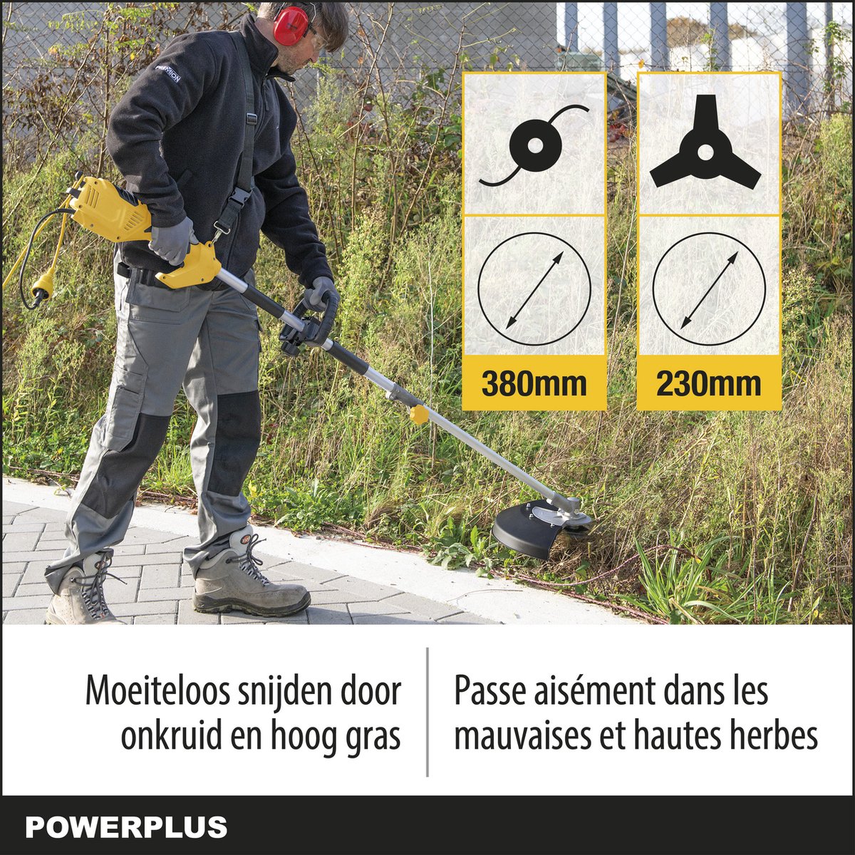  Powerplus POWXG30405 Bosmaaier 2-in-1 - 1000 W - Bosmaaier &amp; Grastrimmer