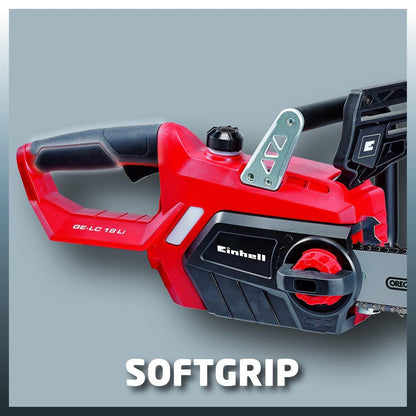  Einhell Accu Kettingzaag GE-LC 18 Li-Solo Power X-Change (Li-Ion, 18 V, 25 Cm Zwaardlengte, 23 Cm Snijlengte, Terugslagbescherming, Kettingvangbout, Zonder Accu En Lader)