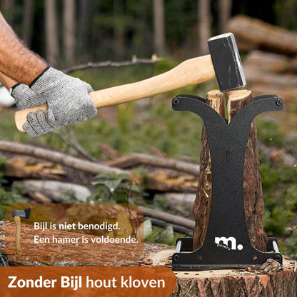  Miseru Houtklover – Zonder Bijl – No Axe – HANDMADE In Holland Houtsplijter – Houtkliever – Houtklover Voor Aanmaakhout – Ook Voor Stammen - Metaal