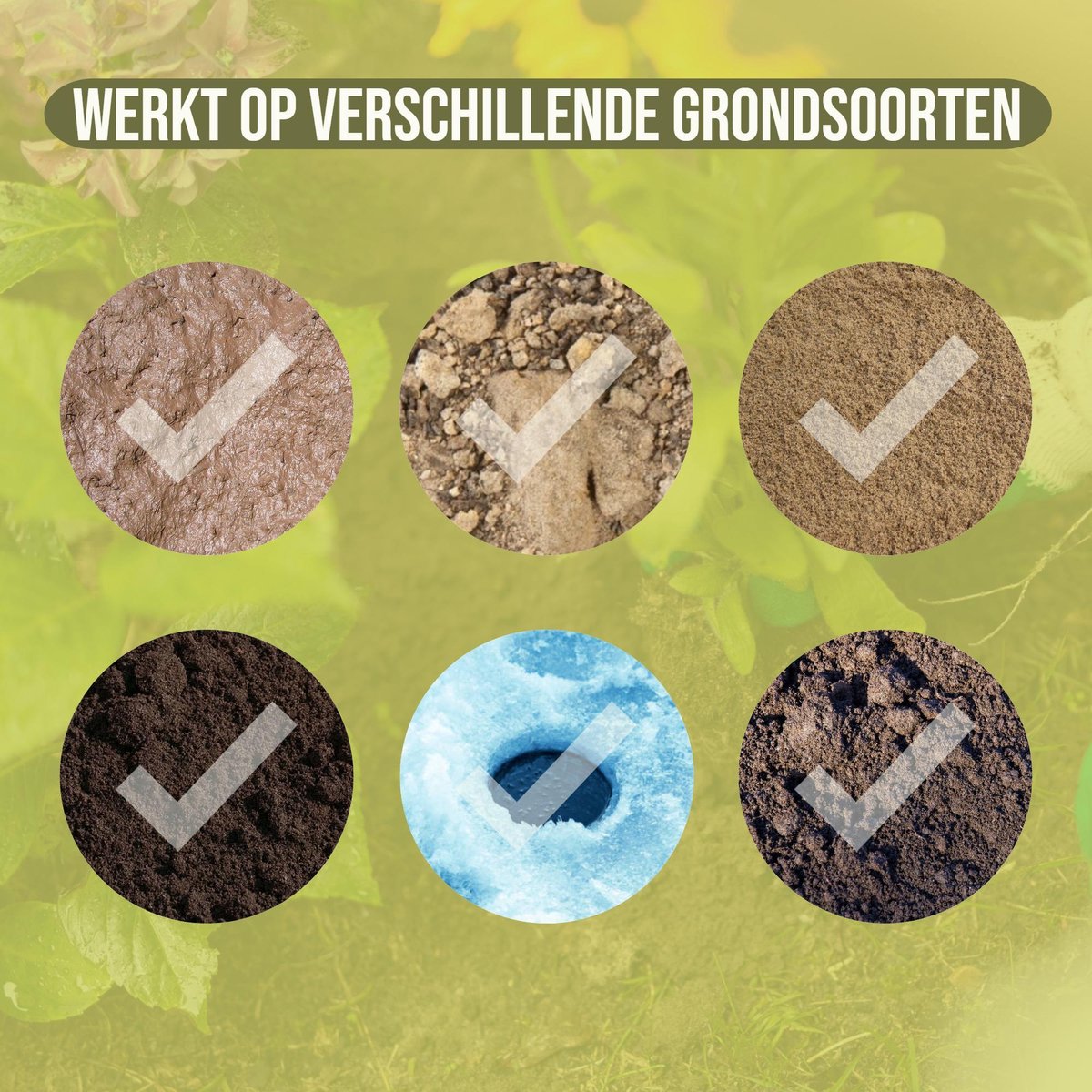 Merkloos Grondboor Voor Planten - 25 CM - Palenboor - Moestuin - Bollenplanter - Zwart