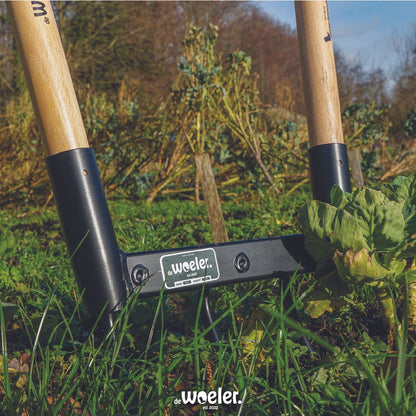  De Woeler - DW4 - Woelvork/!Grelinette - Spitvork/Tuinwoeler/Spade - Roestvrij - Ergonomisch - FSC Hout - 6 Jaar Garantie
