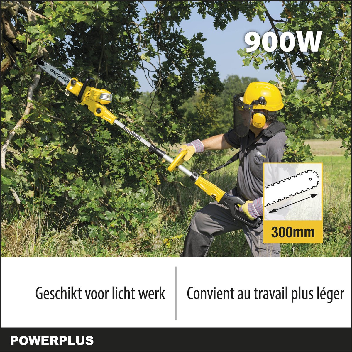  Powerplus POWXG1032 Elektrische Kettingzaag - 900W - Zwaardlengte 300mm - Automatische Kettingsmering - Incl. 1x Ketting En 1x Zwaard