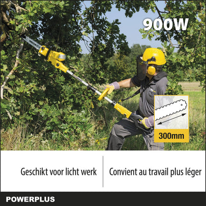  Powerplus POWXG1032 Elektrische Kettingzaag - 900W - Zwaardlengte 300mm - Automatische Kettingsmering - Incl. 1x Ketting En 1x Zwaard