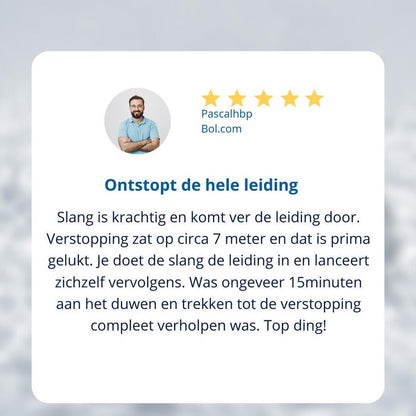  Techweise - Rioolslang Voor Kärcher K2 T/m K7 - 15M - Met Voorwaartse Hogedruksproeiers