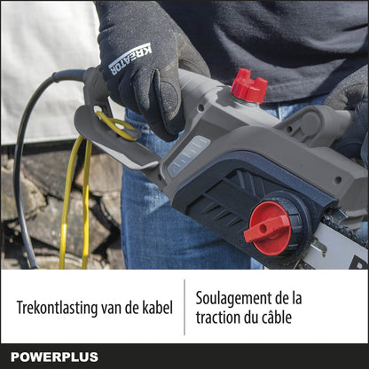  Powerplus POWEG10110 Elektrische Kettingzaag - 2200W - Zwaardlengte 400mm - Automatische Kettingsmering - Incl. 1x Ketting En 1x Zwaard