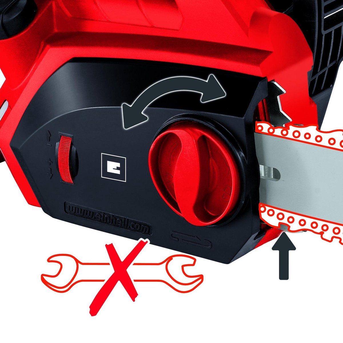  Einhell Elektrische Kettingzaag GH-EC 1835 (1800 Watt - 325 Mm Zaaglengte - Oregon-ketting En Kwaliteitszwaard - Terugslagbescherming En Kettingvangbout)