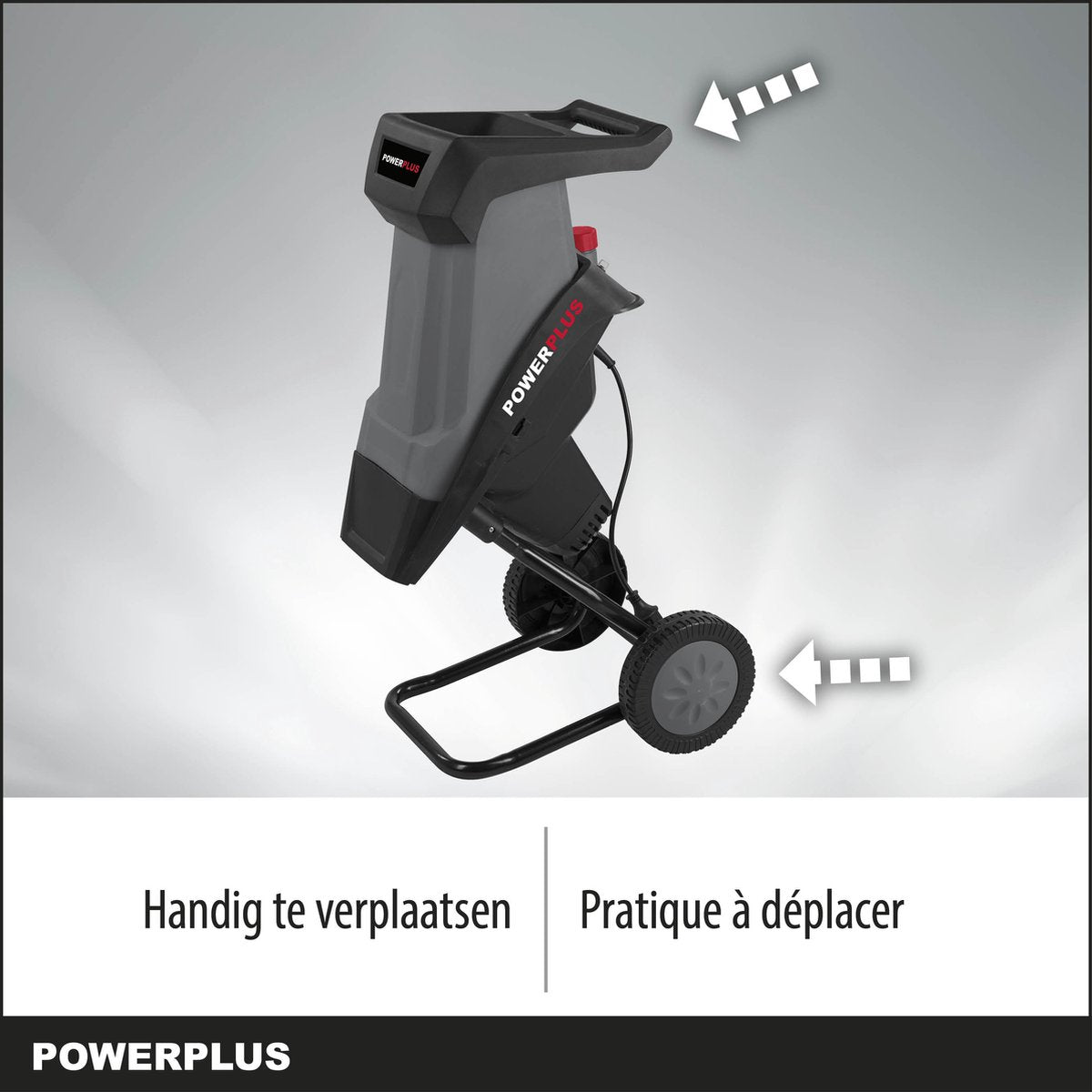 Powerplus POWEG5011 Elektrische Hakselaar Versnipperaar - 2400W - Max. Ø40mm - Incl. Duwstok, Wielen En 50L Opvangzak - Heggen, Bomen En Haag - Tuinonderhoud