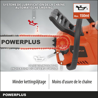  Powerplus Dual Power POWDPGSET33 Accu Kettingzaag - 40V - 30 Cm Zwaardlengte -2x20V Accu -1 X Lader