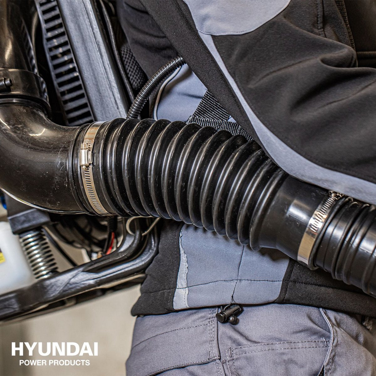  Hyundai Bladblazer 52 Cc - 2-takt Benzinemotor - Slechts 11 Kg - Rug-gedragen - Variabele Snelheid