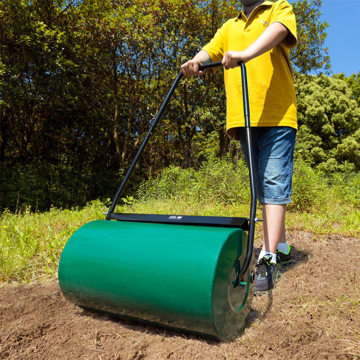  Gardebruk Tuinwals 60cm - 50L Vulvolume Staaltrommel - Groen