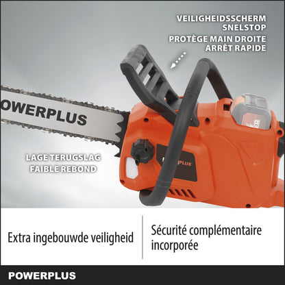  Powerplus Dual Power POWDPGSET33 Accu Kettingzaag - 40V - 30 Cm Zwaardlengte -2x20V Accu -1 X Lader