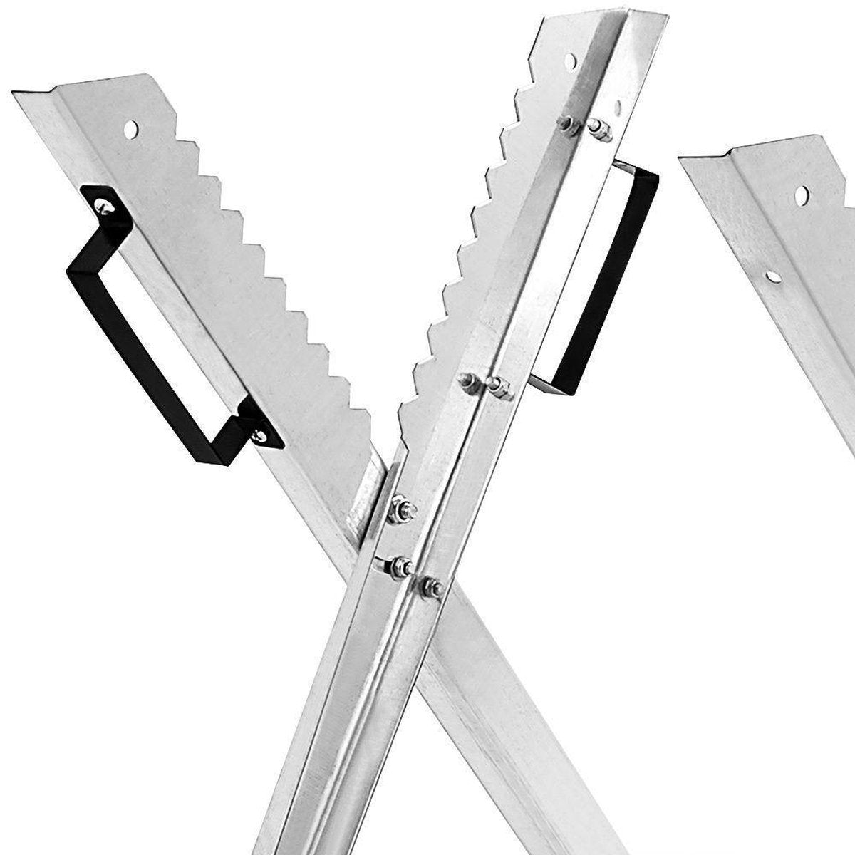 Merkloos Monzana Zaagbok - Metaal Opvouwbaar 83x81x88cm - Zilver