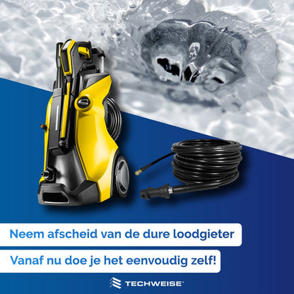 Techweise - Rioolslang Voor Kärcher K2 T/m K7 - 15M - Met Voorwaartse Hogedruksproeiers