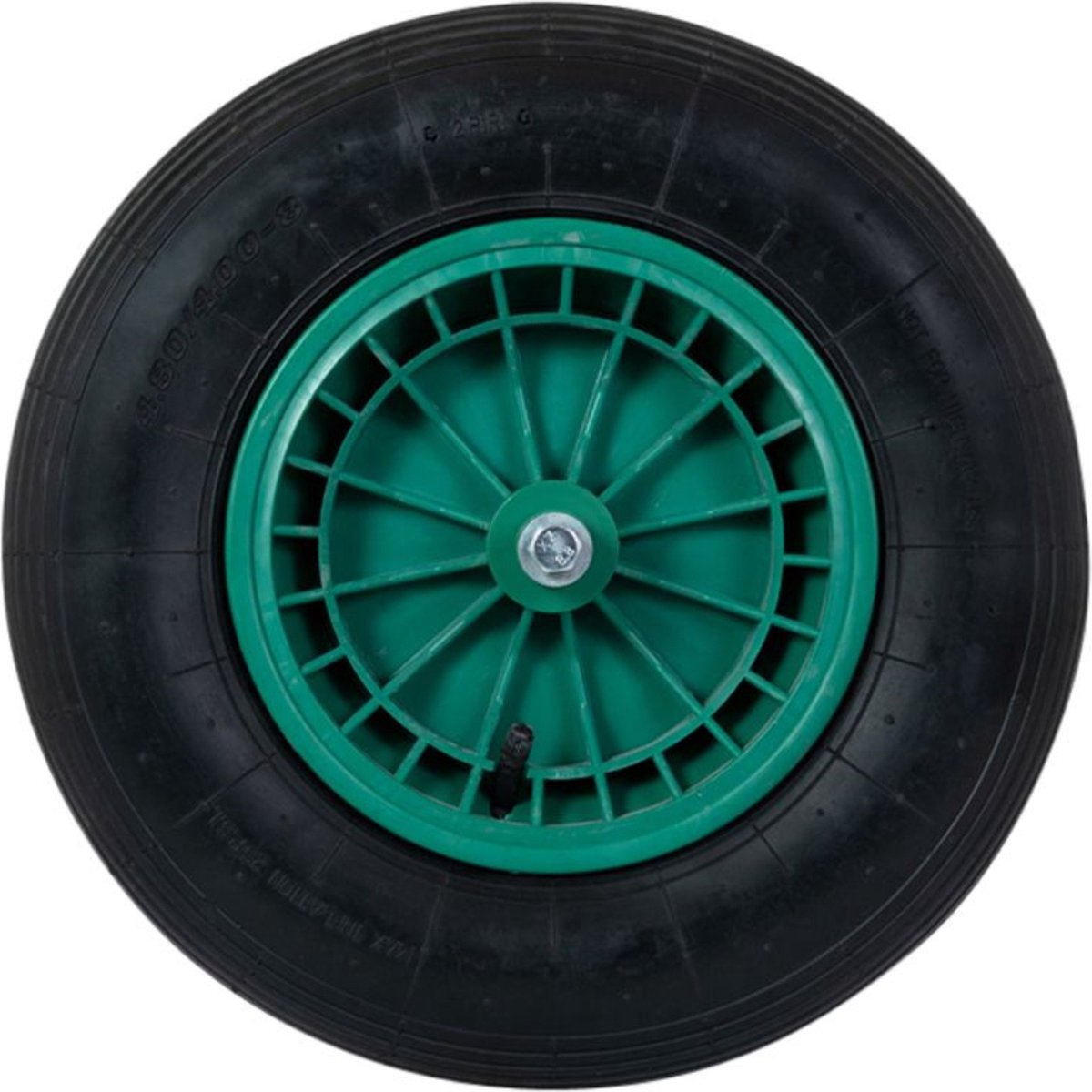 Kruiwagen Wiel 4.00 - 8 Luchtband Lijnprofiel - Asdiameter 20mm