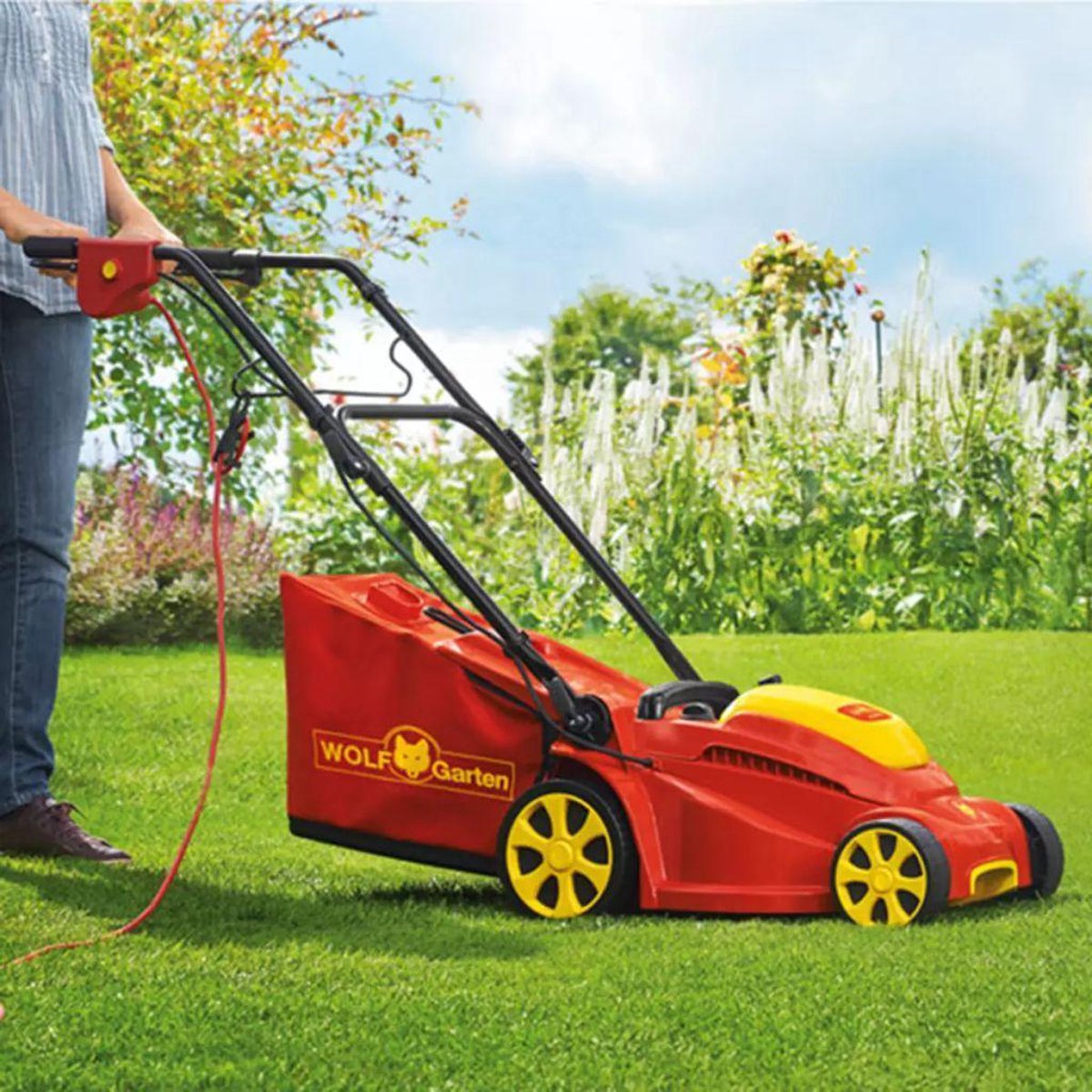  WOLF-Garten A 340 E Elektrische Grasmaaier - 1400 W - 34 Cm Maaibreedte - 30 Liter Opvangbak - Centrale Hoogte-instelling