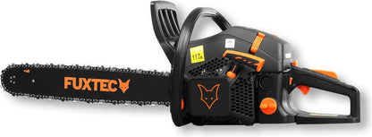  FUXTEC Kettingzaag Benzine - 61,5cc 2-takt - 51cm / 20 Inch Zwaardlengte - Incl. Zaagblad &amp; Ketting - FX-KS262 - Black Edition