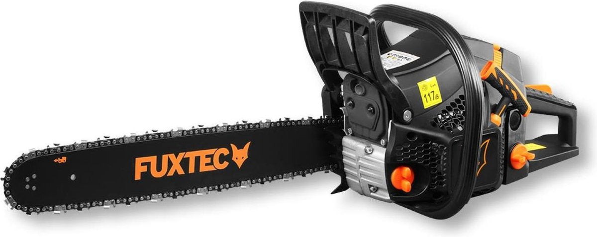  FUXTEC Kettingzaag Benzine - 61,5cc 2-takt - 51cm / 20 Inch Zwaardlengte - Incl. Zaagblad &amp; Ketting - FX-KS262 - Black Edition