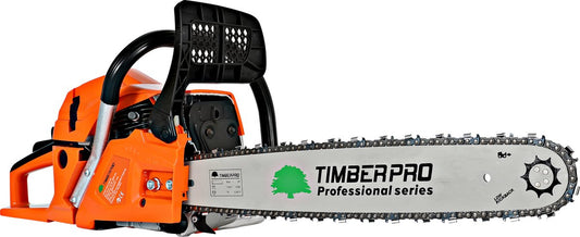  TIMBERPRO - Kettingzaag - 62 Cc - Benzine - Zwaardlengte 50 Cm - Met Transportzak - Met 2e Ketting