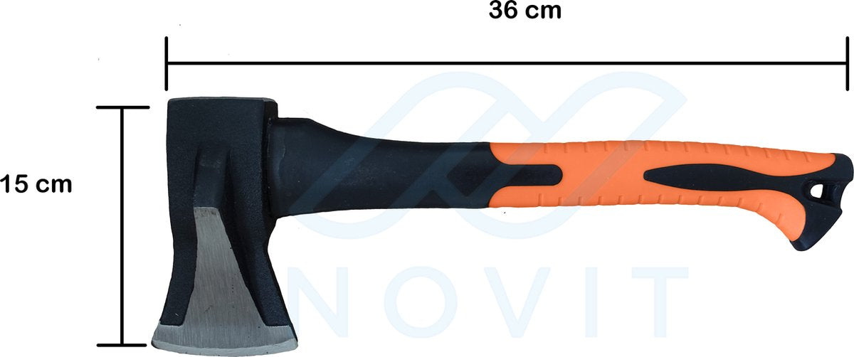  Novit Kloofbijl 1kg - Bijl Met Fiber Handvat - Handbijl - Hakbijl