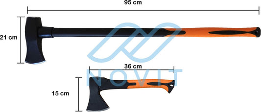 Novit Bijl - Kloofbijl & Handbijl + GRATIS Wetsteen Slijpsteen - Bijlen Set 3 + 0.6kg