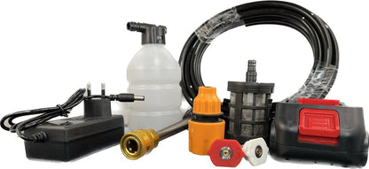  Hogedrukreinger Op Accu - Inclusief Opbergkoffer - Foam Gun - Foam Sprayer - Schuimpistool - Schuimsproeier - Hogedruk Pistool - Inclusief Accesoires