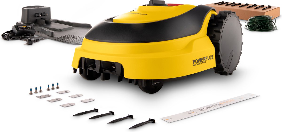  Powerplus POWXG6305 Robotmaaier - 18V - Voor Gazons Tot Ca. 500m² - Maaibreedte 180mm - Incl. Laadstation En Accessoires