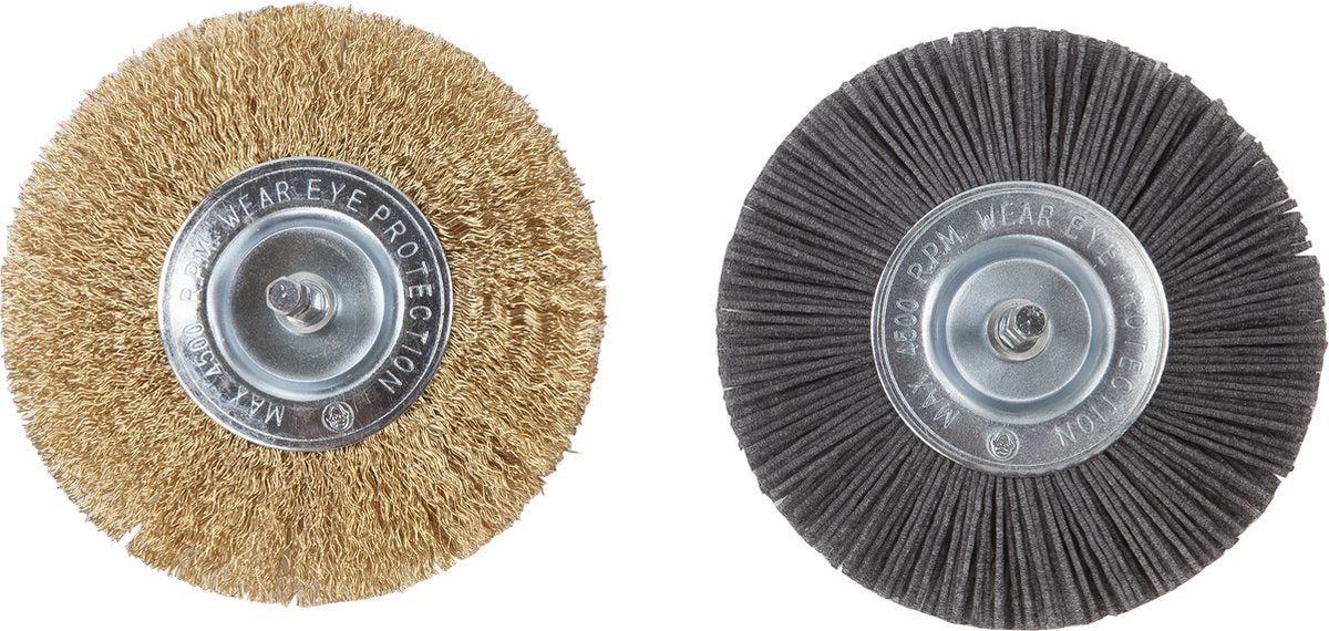  Kibani Elektrische Onkruidborstel 400W - Inclusief 2 Borstels - 11cm Diameter - Voegenreiniger - Stalen En Nylon Borstel - Voegenborstel - Onkruidverwijderaar - Onkruidverdelger - Voegborstel
