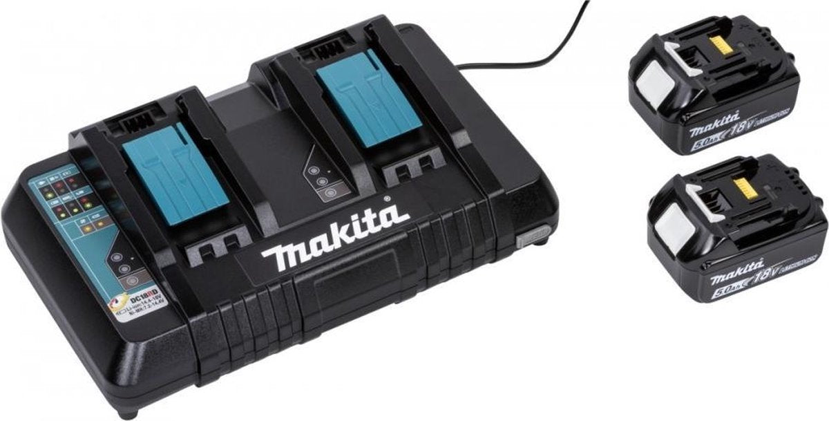  Makita - DLM432PT2 - 2x 18V - Accu - Grasmaaier - Set - 2x 5.0 Ah - Duolader