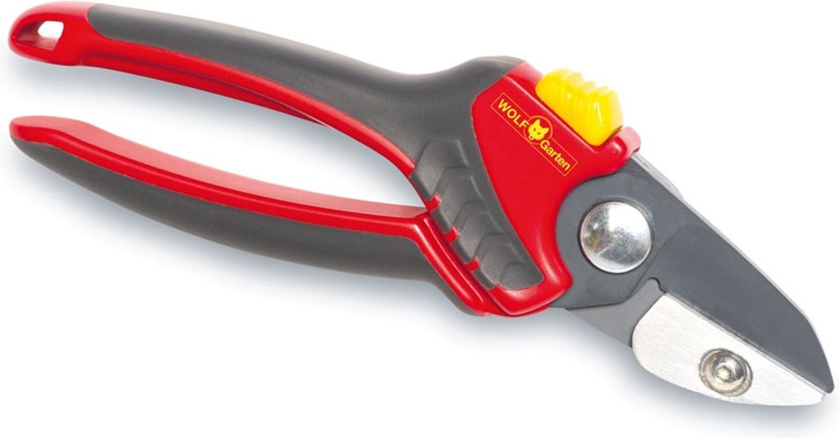  WOLF-Garten Snoeischaar "Premium Plus" RS 4000 - Aambeeld - Max. Knipdiameter 25 Mm - Links- En Rechtshandige - Softinleg Handgreep - Snijhoek 30° - Voor Grote Handen - Vervangbare Messen En Aambeeld