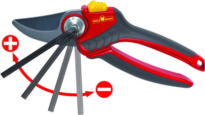  WOLF-Garten Snoeischaar "Premium Plus" RR 4000 - Max. Knipdiameter 22 Mm - Links- En Rechtshandige - Softinleg Handgreep - Snijhoek 30° - Voor Grote Handen - Vervangbare Messen