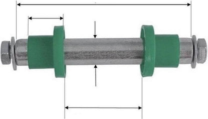 Benson As Voor Kruiwagenwiel 128 Mm X Ø 20 Mm - Inclusief Stofkappen