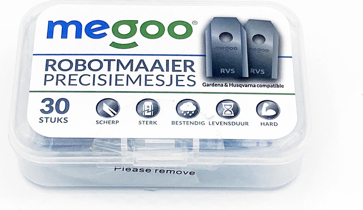  Mesjes Voor Husqvarna Automower - Reservemessen Voor Gardena Robotmaaier - 30st - RVS - Plastic Box - Megoo®